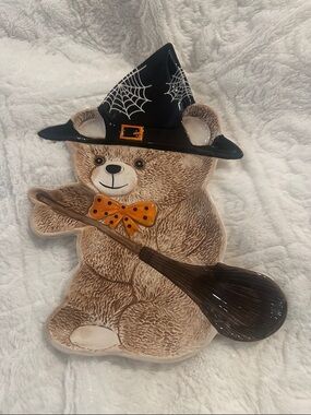 Home Essen Halloween Witch Bear Decorative Serving Tray - Brown and Black NEW